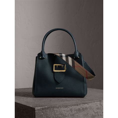 burberry medium buckle tote blue carbon|burberry medium top handle tote.